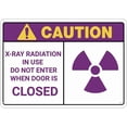 thumbnail image 1 of Caution X Ray Radiation Caution Label Sign - 8"x12" Rustproof Aluminum Metal Sign, Multicolor, 1 of 6