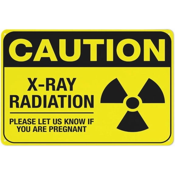 Caution X-Ray Radiation Sign Outdoor Metal Sign - 12 X 8 Metal Signs For Business, Workplace, Office, Home, Delivery Signs, Road Signs, Garden Signs