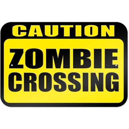 Caution Zombie Crossing Sign