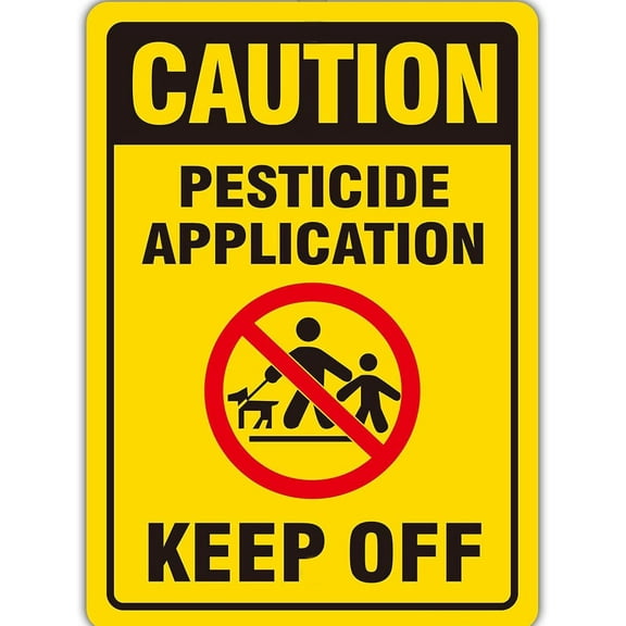 Caution pesticide Application Keep Off Retro Metal Tin Sign Wall Decor Office Club Yard Home Decor 8x12inch