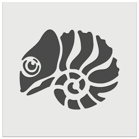 Cautiously Curled Chameleon Lizard DIY Cookie Wall Craft Stencil - 4.5 Inch