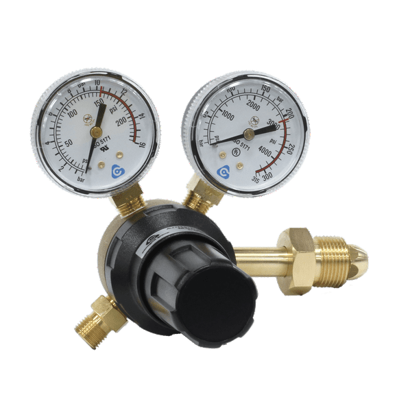 Cavagna Dual Gauge Argon, Helium, Nitrogen High Performance Regulator CGA580