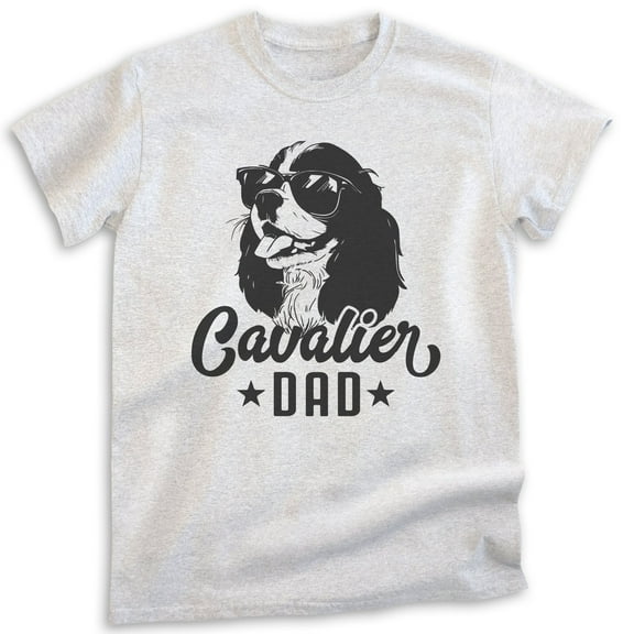 Cavalier Dad, Unisex Men's Shirt, Cavalier King Charles Spaniel, Cavalier Owner, Funny Dog Dad Gift, Heather Ash, X-Large