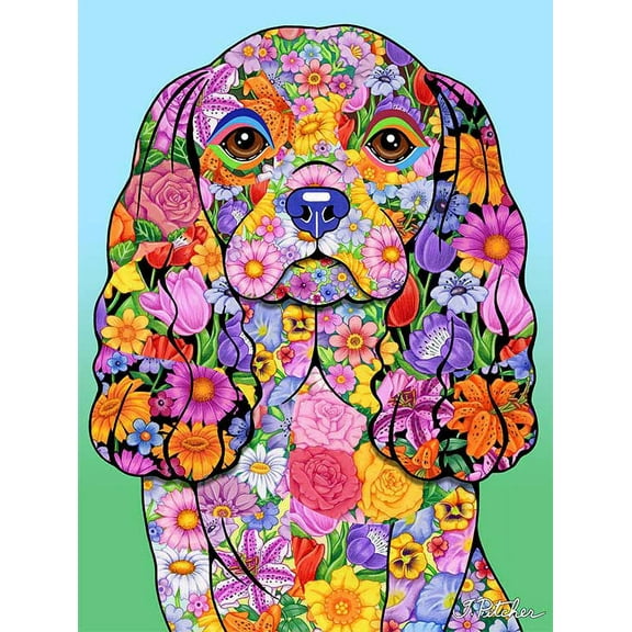 Cavalier King Charles - Best of Breed Flowers Design Garden Flag