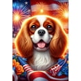 thumbnail image 1 of Cavalier King Charles Blen -  Best of Breed DCR Patriotic I House Flag, 1 of 1
