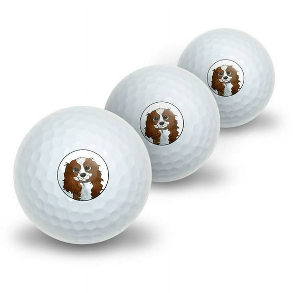 Cavalier King Charles Blenheim Novelty Golf Balls, 3pk