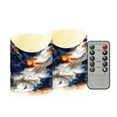 thumbnail image 1 of Cavalier King Charles Dog Flameless Candles 2 PCS with Remote Realistic Moving Flame LED Tapered Pillar Set for Home Decor, 1 of 7
