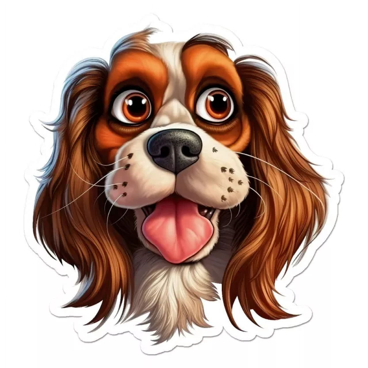 Cavalier King Charles Dog Sticker Phone Decal Water Bottle Stickers Car ...