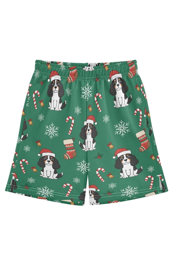 Cavalier King Charles Pattern Athletic Shorts Breathable with Comfort Fit Drawstring Casual Sweatshorts Medium