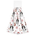 thumbnail image 1 of Cavalier King Charles Pattern Hand Towels 2 Pack Quick Dry Velvet Soft with Velcro Kitchen Bath 14x18in, 1 of 7