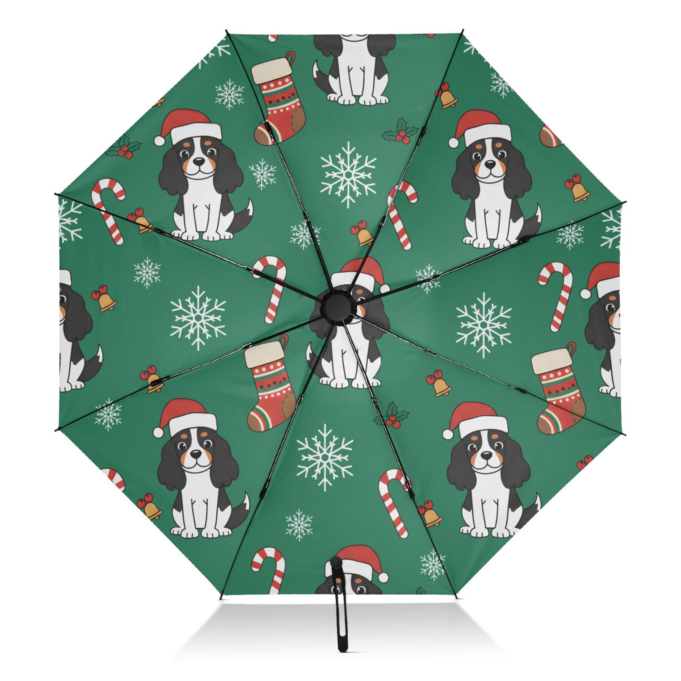 Cavalier King Charles Pattern Umbrella Folding Sun Umbrella Travel Auto ...
