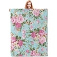 thumbnail image 1 of Cavalier King Charles Spaniel Blanket Gifts for Women Girls Lovers Soft Warm Lightweight Cozy Plush Cute Floral Animal Dog Throw Blankets for Bedroom Living Room Sofa Home Decor 60"x50", 1 of 5