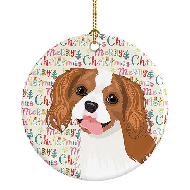Cavalier King Charles Spaniel Christmas Porcelain Ornament