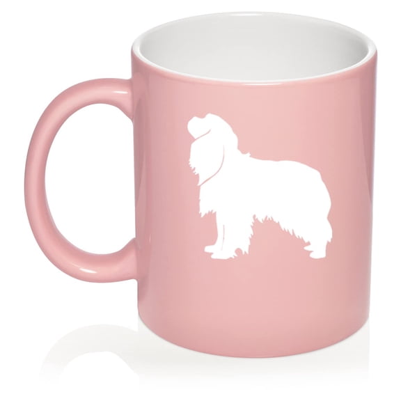 Cavalier King Charles Spaniel Ceramic Coffee Mug Tea Cup Gift for Her, Him, Women, Men, Sister, Friend, Mom, Dad, Grandma, Grandpa, Daughter, Son, Birthday, Cute, Puppy, Dog Lover (11oz Light Pink)