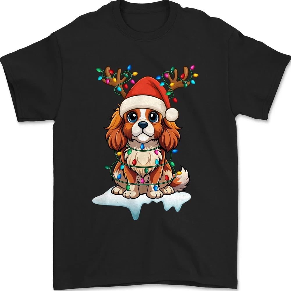 Cavalier King Charles Spaniel Christmas Reindeer Pajamas Dog Unisex T ...