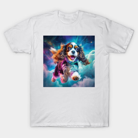 Cavalier King Charles Spaniel Cute Royal Puppy Pet Portrait Unisex T-Shirt, for men & women, up to size 5XL