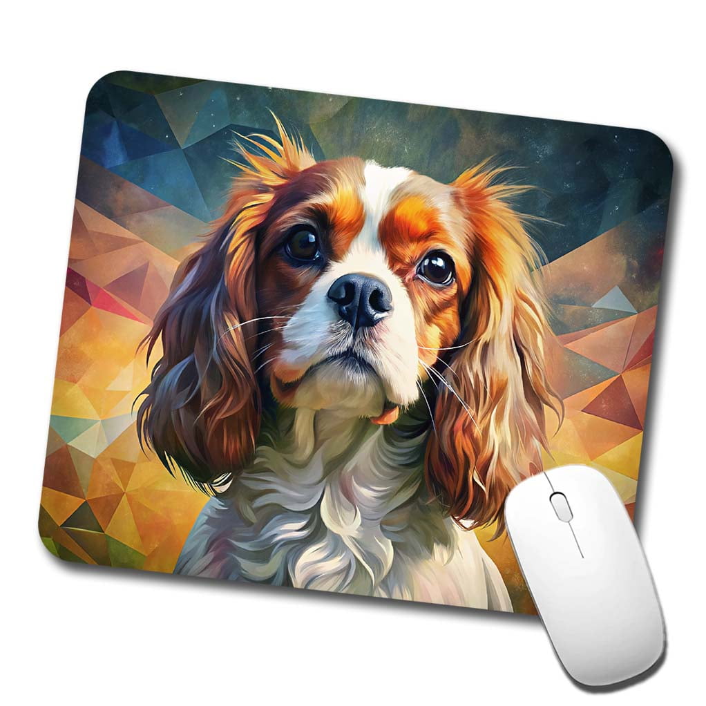 Cavalier King Charles Spaniel Dog Abstract Art Mouse Pad Low Profile Gaming Mat