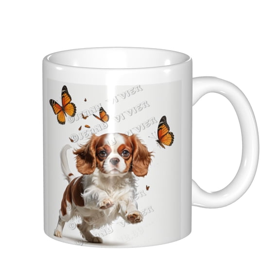 Cavalier King Charles Spaniel Dog Coffee Mug, Dog Gifts for Dog Lovers,Dog Ceramic Mug 11oz, Dog Tea Cup Coffee Mugs Gifts for Dog Lovers, Dog Lovers Coffee Mug
