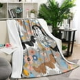 thumbnail image 1 of Cavalier King Charles Spaniel Dog and Flower Blanket,Comfortable Soft Flannel Throw Blanket,All Season,Warm Lightweight Blankets for Sofa Bed Couch Living Room Chair,60"x80"(150x200cm), 1 of 4