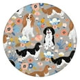 thumbnail image 1 of Cavalier King Charles Spaniel Dog and Flower Round Fitted Tablecloth with Elastic Edge,Dining Table Cover Waterproof,Outdoor Round Tablecloth for Camping,Dining,Indoor and Outdoor, 1 of 7