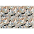 thumbnail image 1 of Cavalier King Charles Spaniel Dog and Flower Summer Placemats Table Placemats Set Of 4-Linen Kitchen Washable Placemats Table Mats 11.8"x17.7"Non-Slip Heat Resistant, 1 of 6