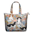 thumbnail image 1 of Cavalier King Charles Spaniel Dog and Flower Travel Tote Bags for Women Carry On,Large Weekender Bags for Women Travel,Multi Functional Duffle Bag for Work,Shopping,Sports, 1 of 5
