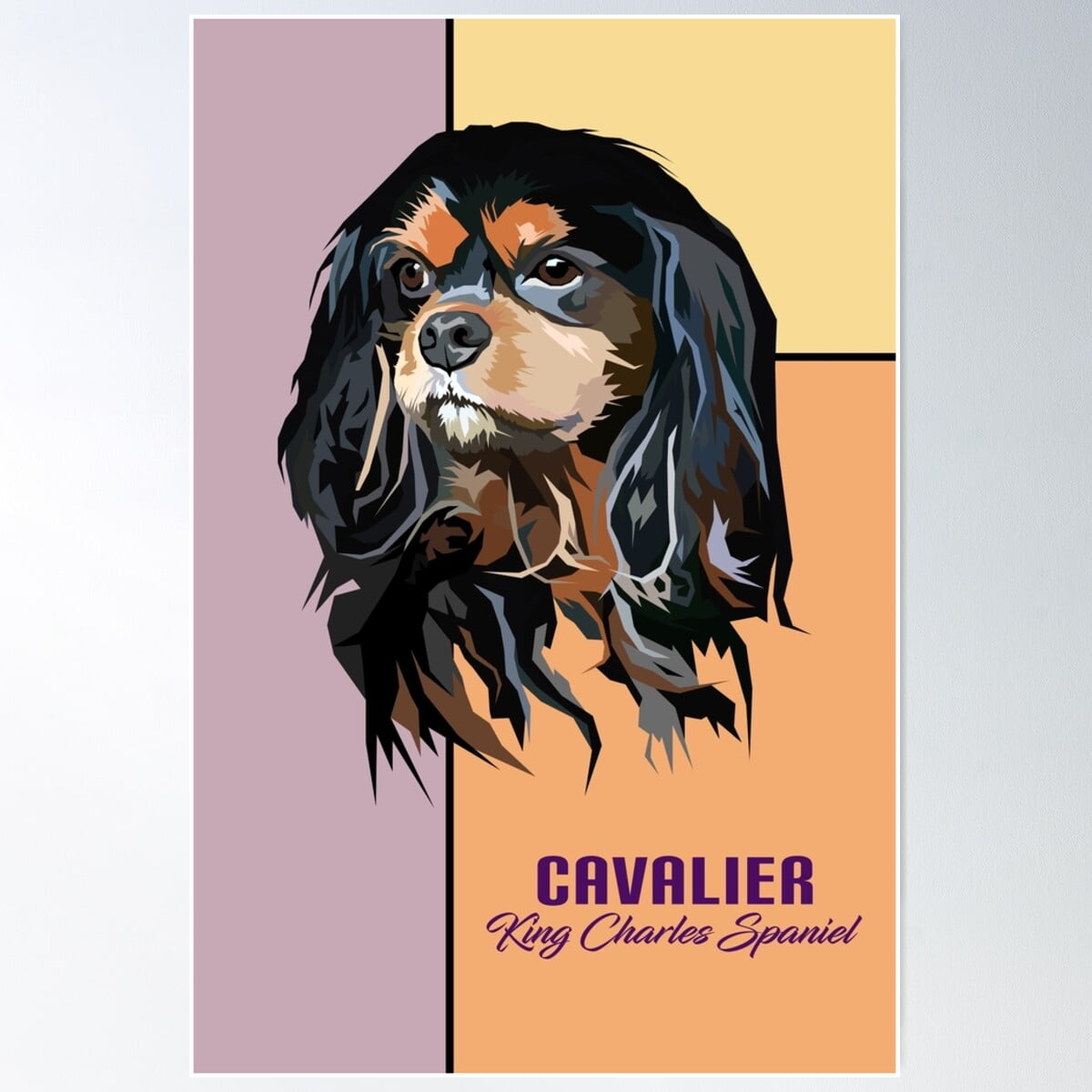 Cavalier King Charles Spaniel Dog Light Poster, 12x18 UNFRAMED