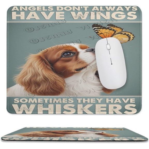Cavalier King Charles Spaniel Dog Mouse Pad, Computer Mouse Mat Rectangle Waterproof Mousepad Non-Slip Rubber Base MousePads for Office Home Laptop 10"x12"