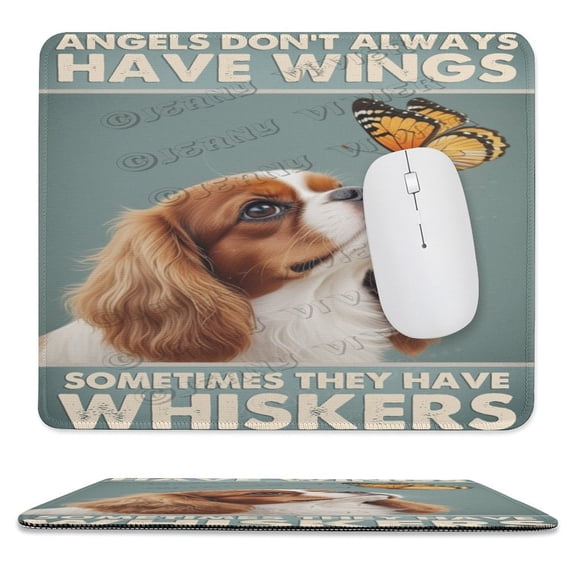 Cavalier King Charles Spaniel Dog Mouse Pad, Computer Mouse Mat Rectangle Waterproof Mousepad Non-Slip Rubber Base MousePads for Office Home Laptop 10"x12"