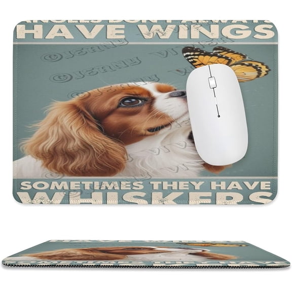 Cavalier King Charles Spaniel Dog Mouse Pad, Computer Mouse Mat Rectangle Waterproof Mousepad Non-Slip Rubber Base MousePads for Office Home Laptop 8"x10"
