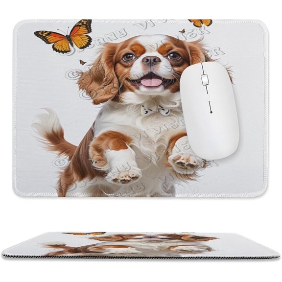 Cavalier King Charles Spaniel Dog Rectangle Personalized Computer Mouse Pads Design, Washable Mouse Mat, Gaming Office Home Non-Slip Rubber Base Mousepad 8"x10"