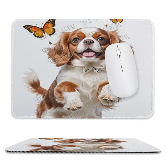 Cavalier King Charles Spaniel Dog Rectangle Personalized Computer Mouse Pads Design, Washable Mouse Mat, Gaming Office Home Non-Slip Rubber Base Mousepad 8"x10"