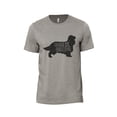 thumbnail image 1 of Cavalier King Charles Spaniel Dog Silhouette Men's Modern Fit Fun Casual T-Shirt Printed Graphic Tee Military Grey X-Large, 1 of 3