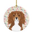 thumbnail image 1 of Cavalier King Charles Spaniel Ruby Christmas Ceramic Ornament 2.8 in x 2.8 in, 1 of 3