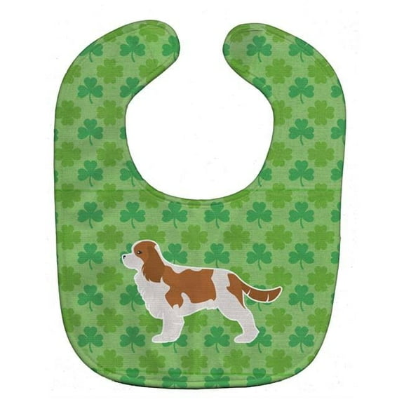 Cavalier King Charles Spaniel Shamrocks Baby Bib