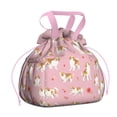 thumbnail image 1 of Cavalier King Charles Spaniels and Flowers Drawstring Lunch Bag Women - Drawstring Lunch Bag Insulated for Work Office - Stain-Resistant Large Lunchbags for Women with Multi-Pockets, 1 of 6