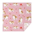 thumbnail image 1 of Cavalier King Charles Spaniels and Flowers Square Tablecloth,Waterproof Square Table Cover,Wipeable Spillproof Washable Table Cover for Home Kitchen Party Decor 42"X42"(107x107cm), 1 of 6