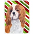 thumbnail image 1 of Cavalier Spaniel Candy Cane Holiday Christmas Glass Cutting Board - Large, 1 of 1