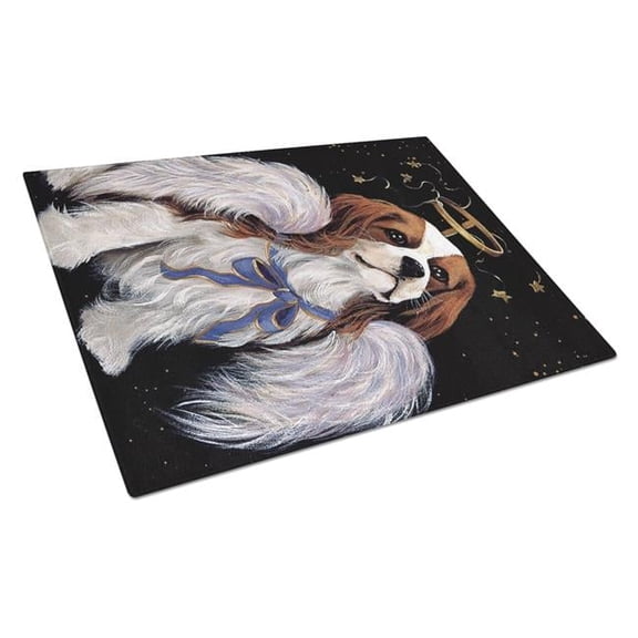 Cavalier Spaniel Christmas Angel Glass Cutting Board - Large