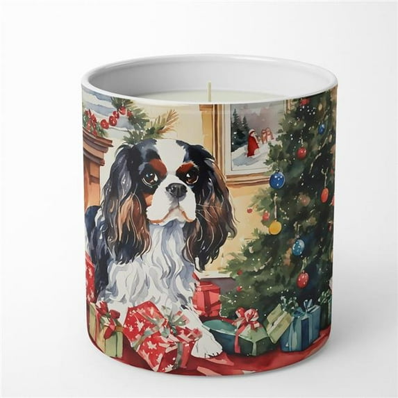 Cavalier Spaniel Cozy Christmas Decorative Soy Candle 3.25 in x 3.75 in