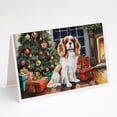 thumbnail image 1 of Cavalier Spaniel Cozy Christmas Greeting Cards Pack of 8 7 in x 5 in, 1 of 3