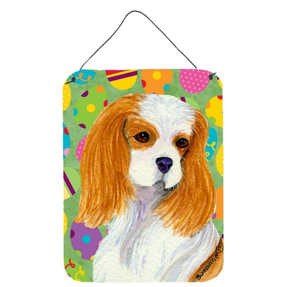 Cavalier Spaniel Easter Eggtravaganza Wall or Door Hanging Prints