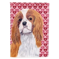 Cavalier Spaniel Hearts Love and Valentine's Day Flag Canvas House Size