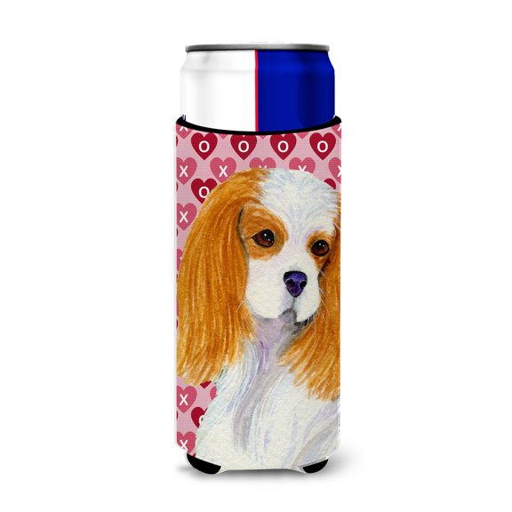 Cavalier Spaniel Hearts Love and Valentines Day Portrait Ultra Hugger for slim cans