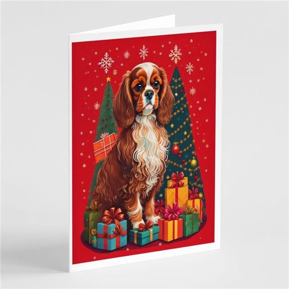 Cavalier Spaniel Holiday Christmas Greeting Cards Pack of 8 7 in x 5 in