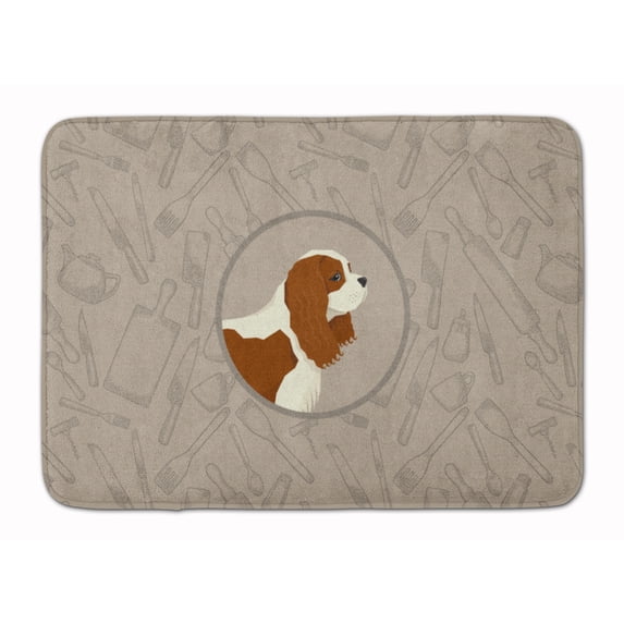 Cavalier Spaniel In the Kitchen Machine Washable Memory Foam Mat