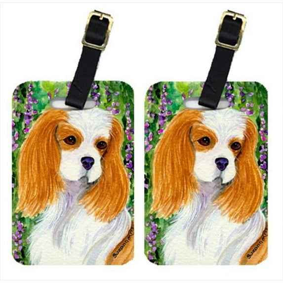 Cavalier Spaniel Luggage Tag - Pair 2, 4 x 2.75 In.