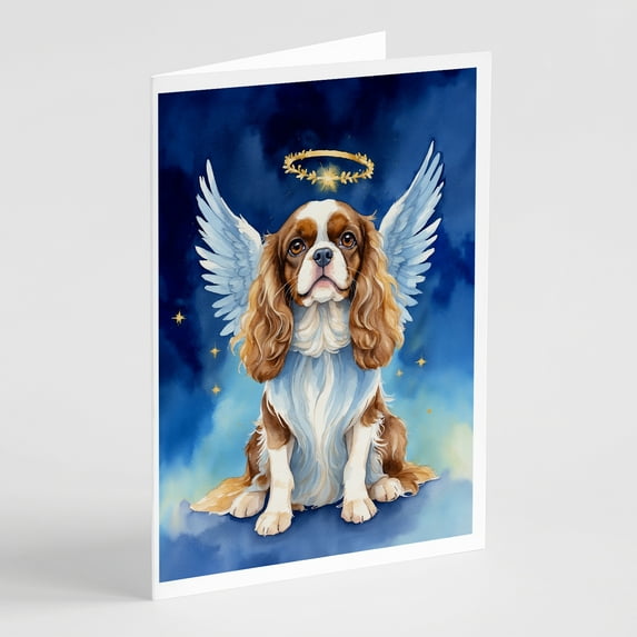 Cavalier Spaniel My Angel Greeting Cards Pack of 8 7 in x 5 in