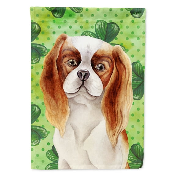Cavalier Spaniel Shamrocks House Flag