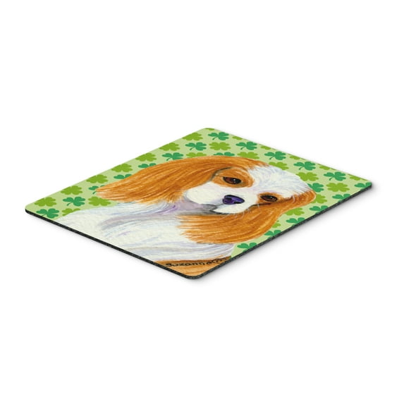 "Cavalier Spaniel St. Patricks Day Shamrock Portrait Mouse Pad Hot Pad or Trivet"